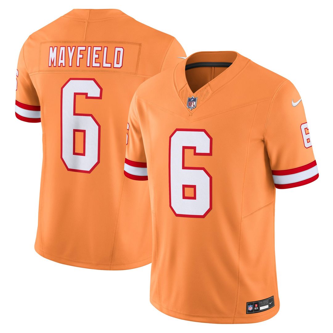 Men's Nike Tampa Bay Buccaneers Baker Mayfield '76 White Vapor F.U.S.E. Player Limited NFL Jersey