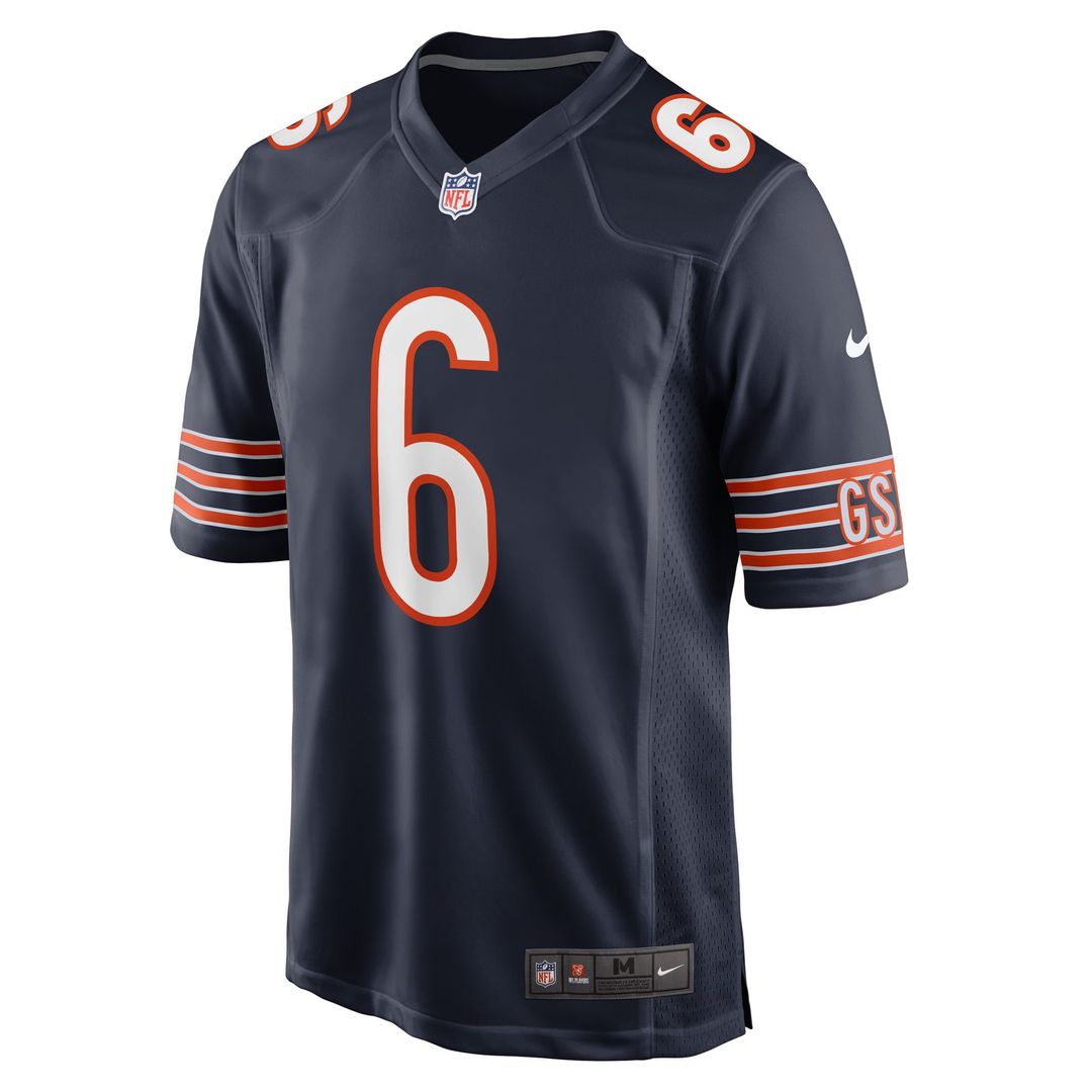 Men's Nike Chicago Bears Kyler Gordon Navy Game Player NFL Jersey