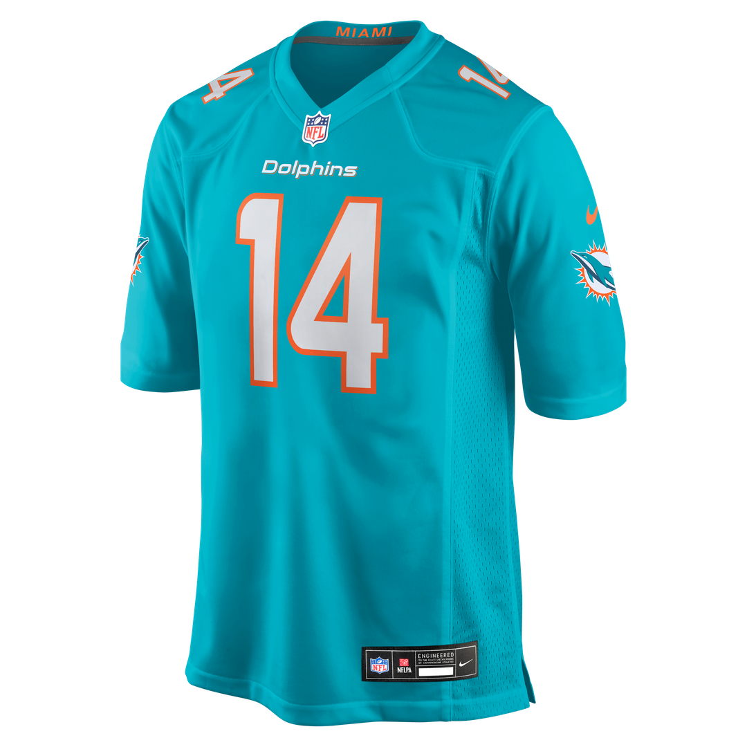 Men's Nike Miami Dolphins Quinn Ewers Aqua Team Game NFL Jersey