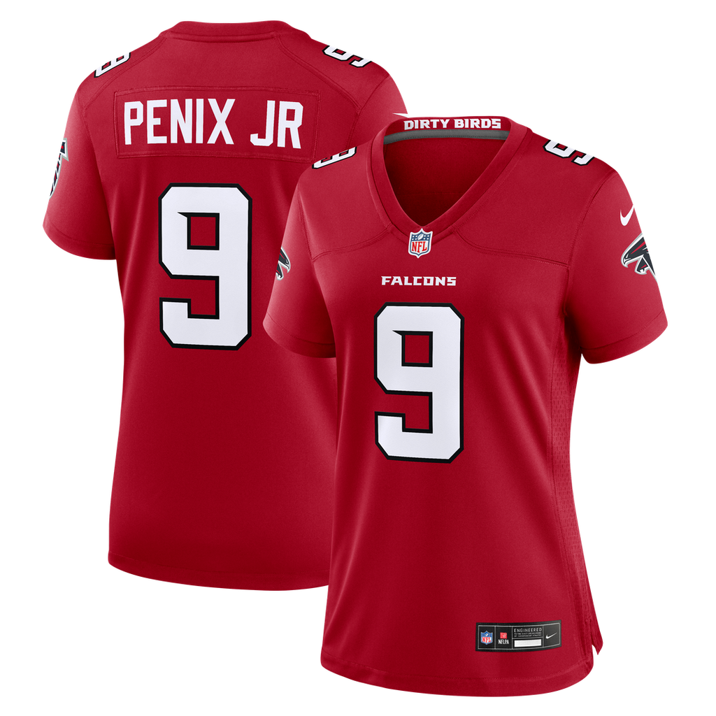 Women's Nike Atlanta Falcons Michael Penix Jr. Red Game NFL Jersey