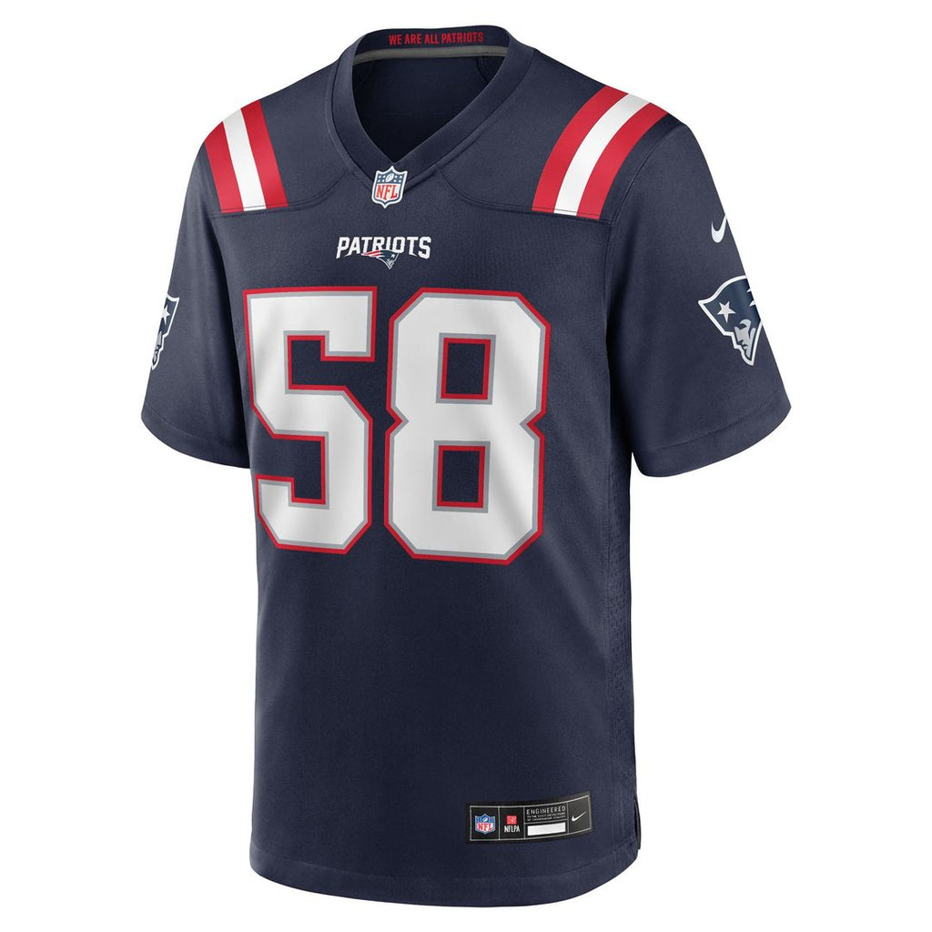 Men's Nike New England Patriots Jared Wilson Navy Team Game NFL Jersey