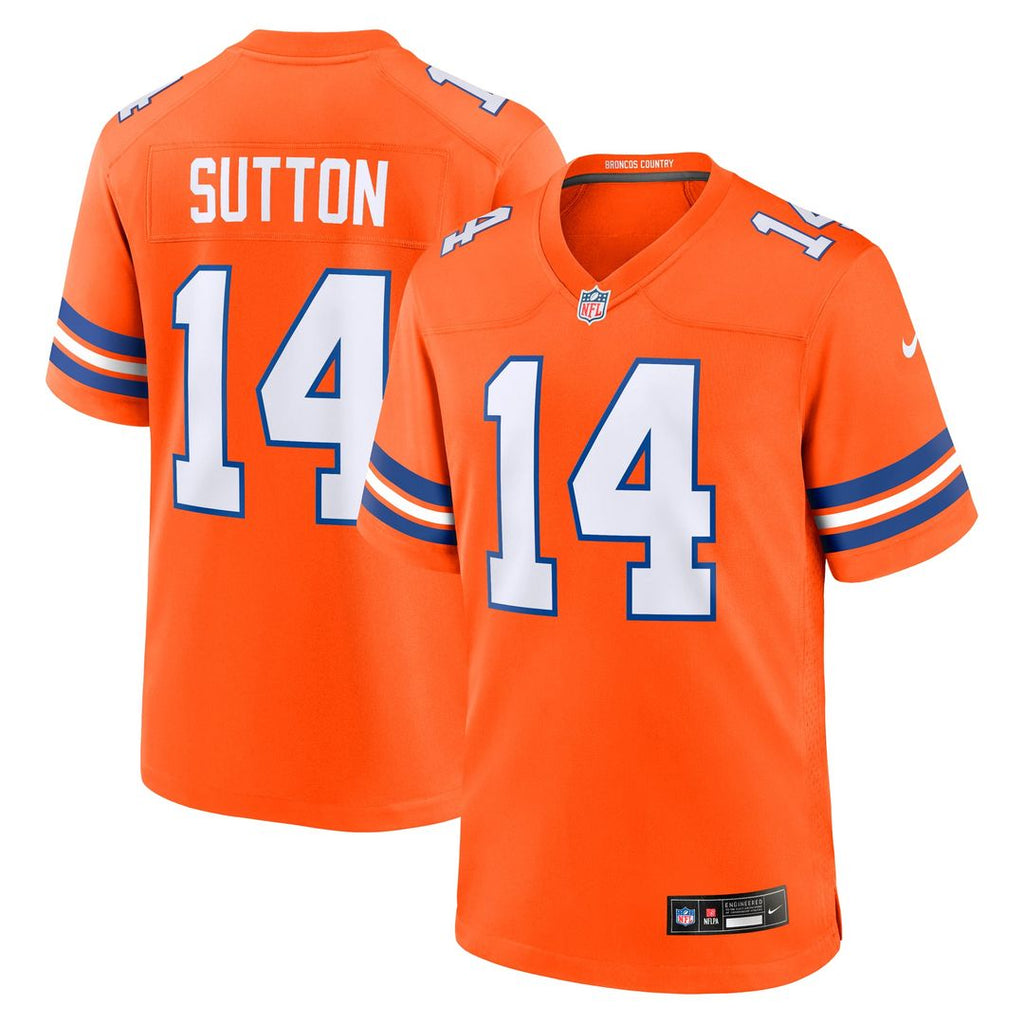 Men's Nike Denver Broncos Courtland Sutton Orange Alternate Game NFL Jersey