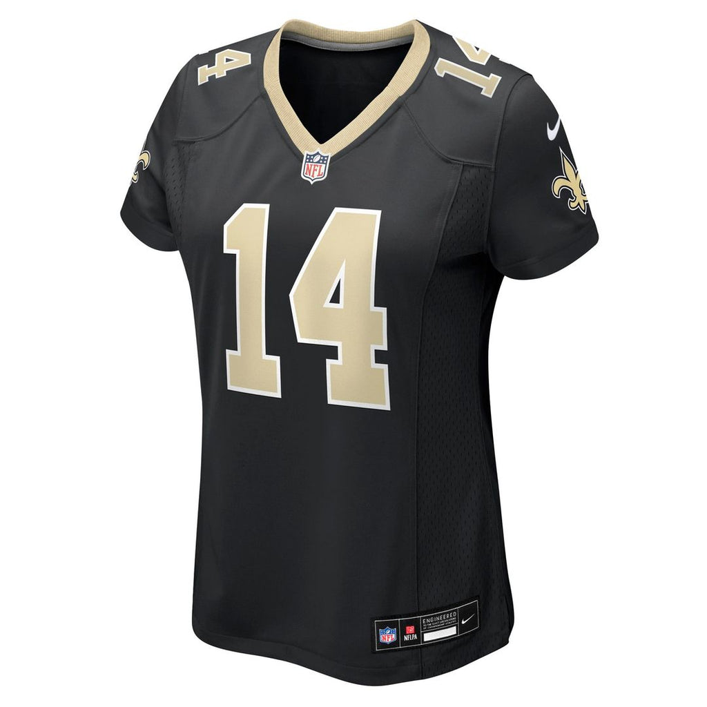 Women's Nike New Orleans Saints Devaughn Vele Black Team Game NFL Jersey