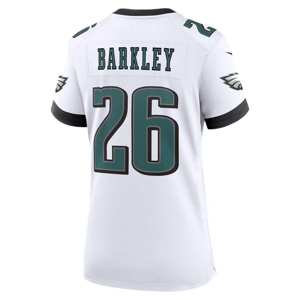 Women's Nike Philadelphia Eagles Saquon Barkley White Game NFL Jersey