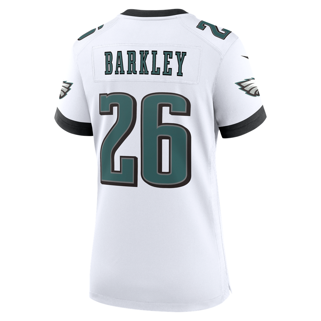 Women's Nike Philadelphia Eagles Saquon Barkley White Game NFL Jersey