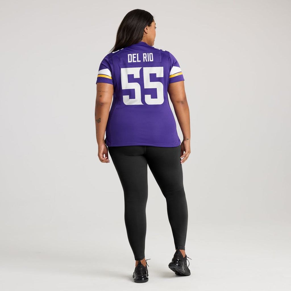 Women's Nike Minnesota Vikings Jack Del Rio Purple Game Retired Player NFL Jersey