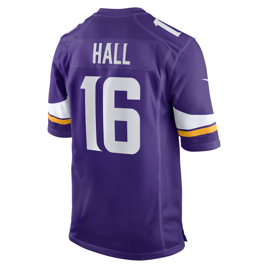 Men's Nike Minnesota Vikings Jaren Hall Purple Game NFL Jersey