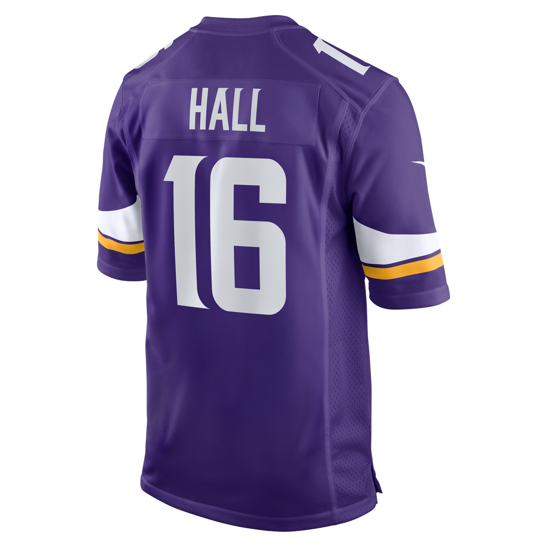 Men's Nike Minnesota Vikings Jaren Hall Purple Game NFL Jersey