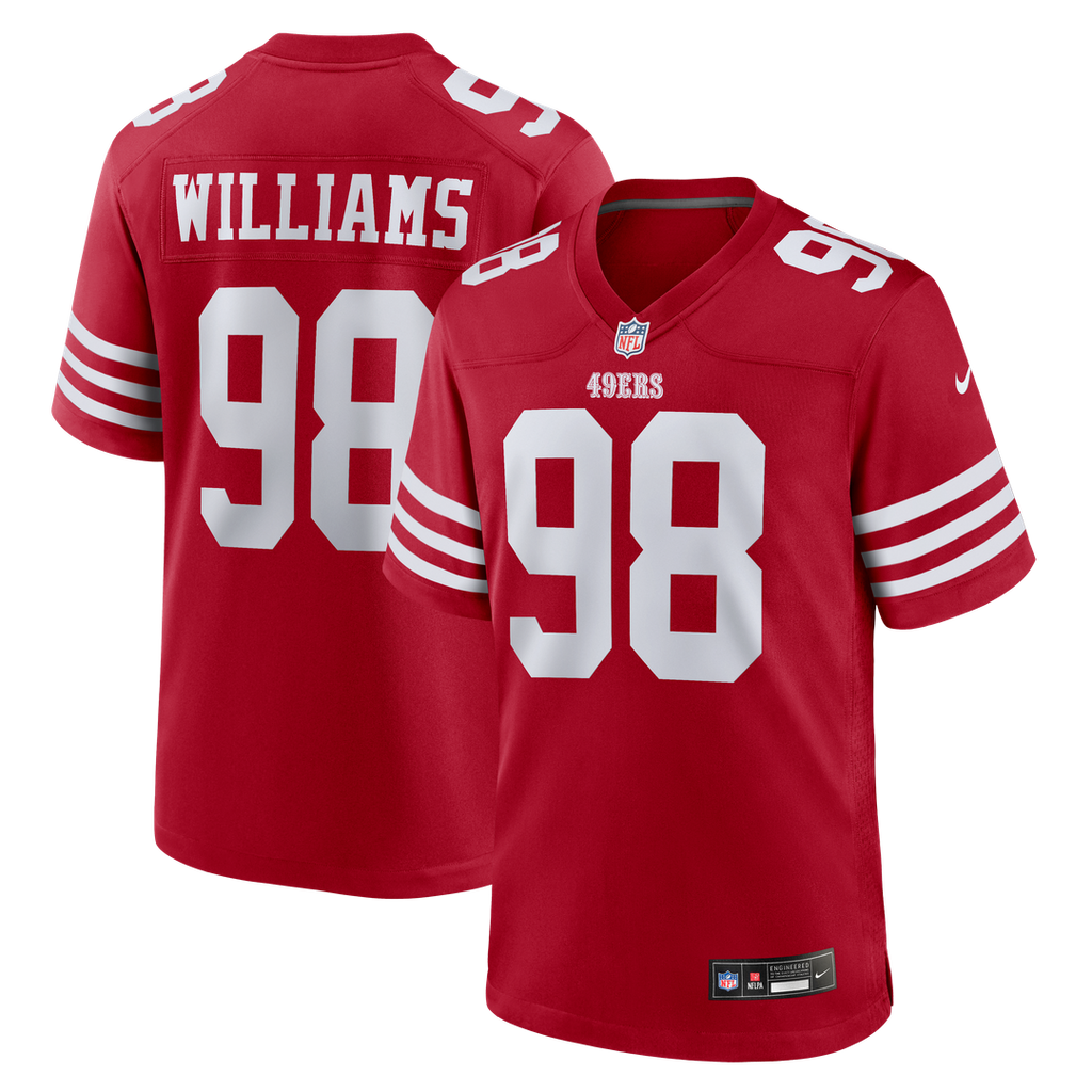 Men's Nike San Francisco 49ers Mykel Williams Scarlet Game Player NFL Jersey