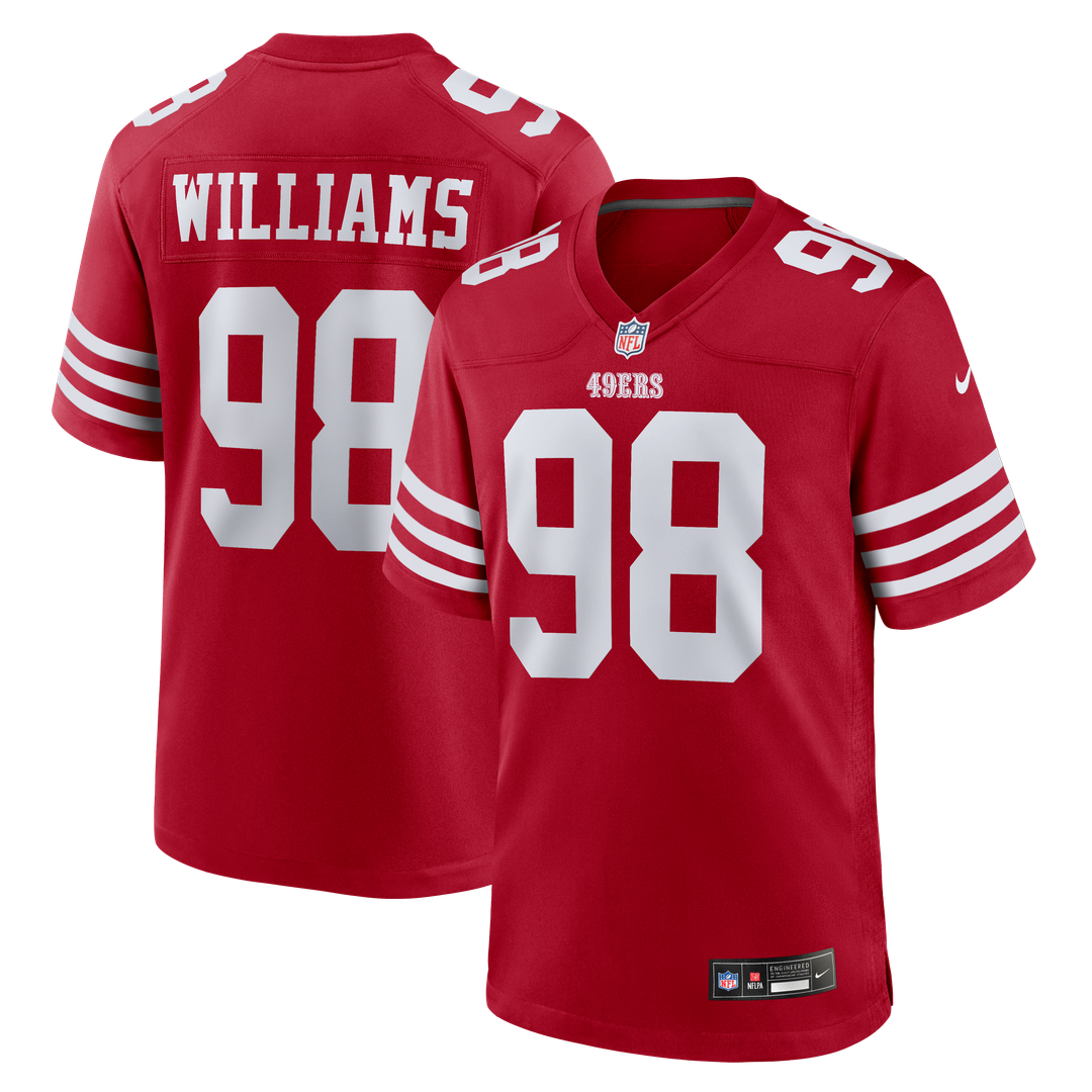 Men's Nike San Francisco 49ers Mykel Williams Scarlet Game Player NFL Jersey