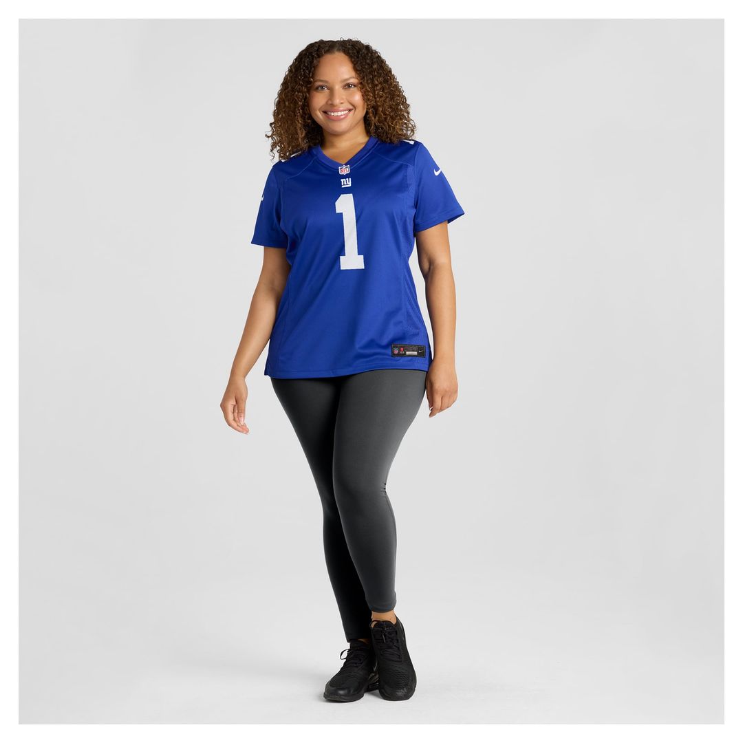 Women's Nike New York Giants Malik Nabers Royal Game NFL Jersey
