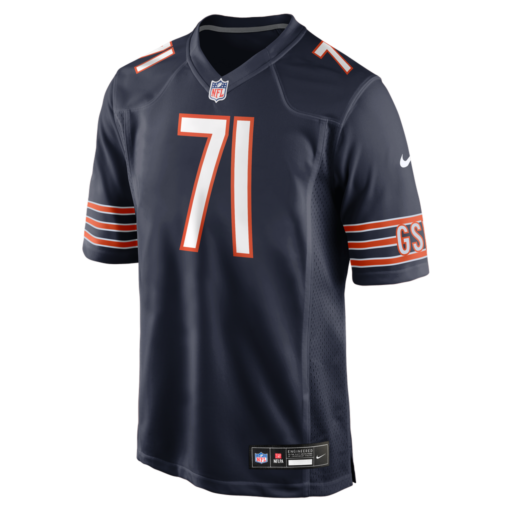 Men's Nike Chicago Bears Ryan Bates Navy Game NFL Jersey