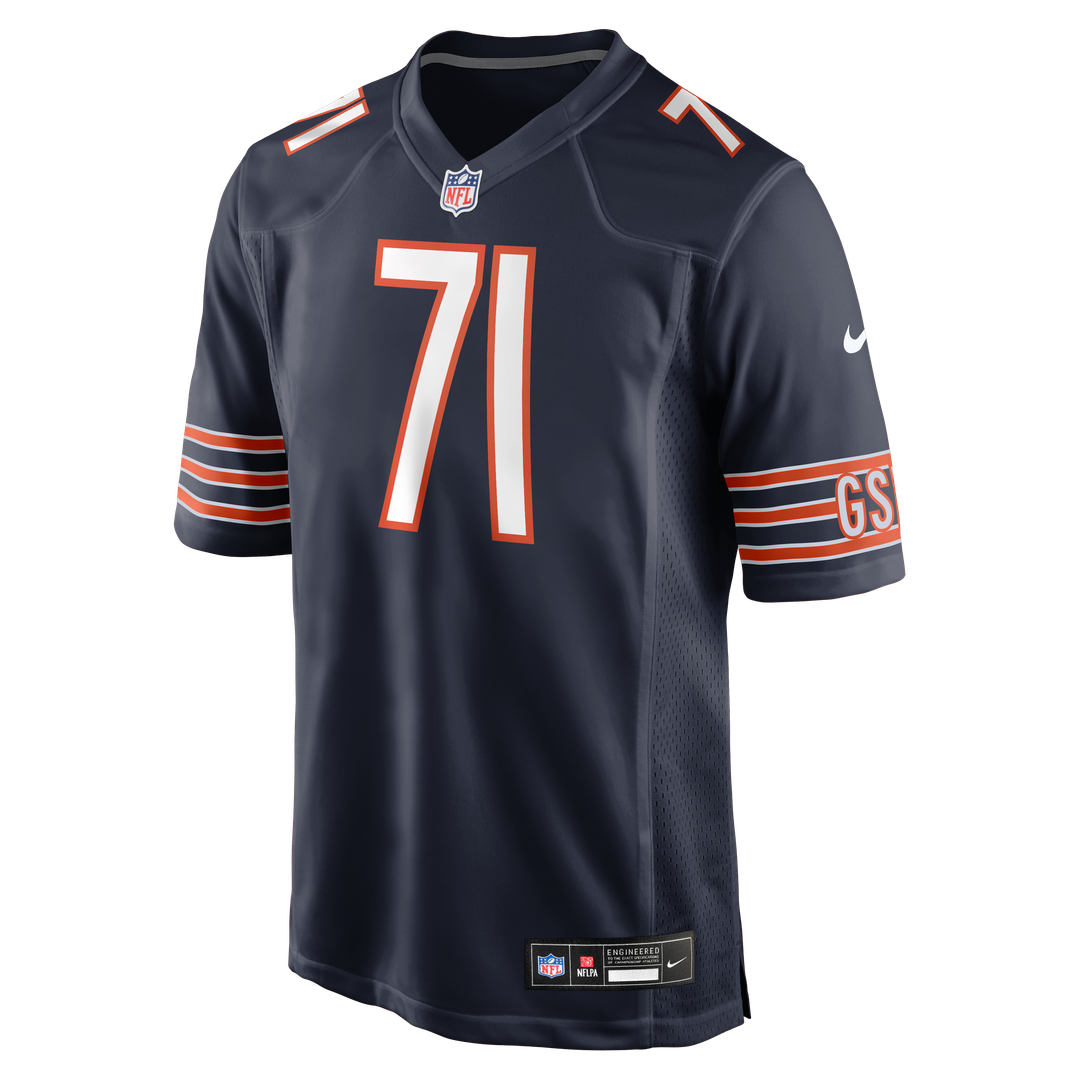 Men's Nike Chicago Bears Ryan Bates Navy Game NFL Jersey