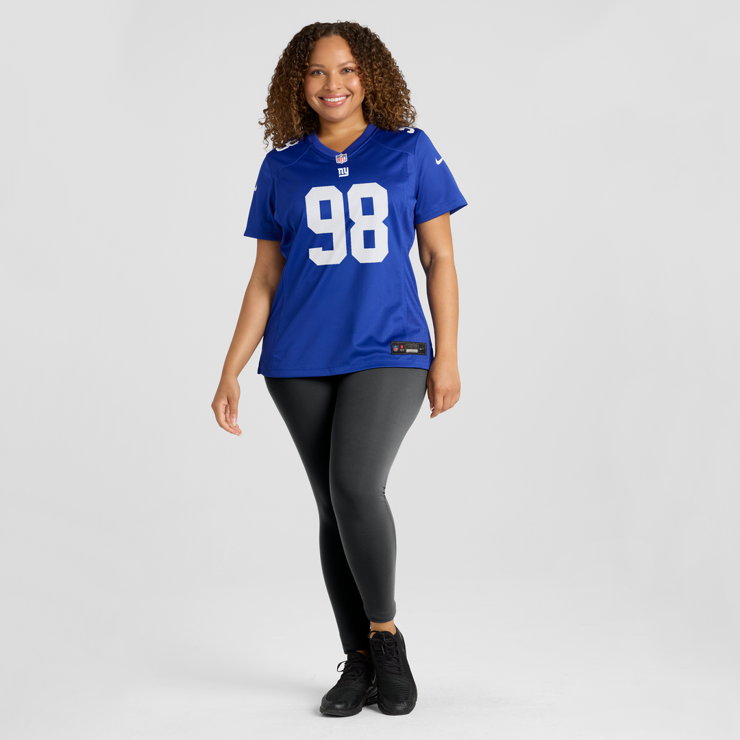 Women's Nike New York Giants Leki Fotu Royal Team Game NFL Jersey