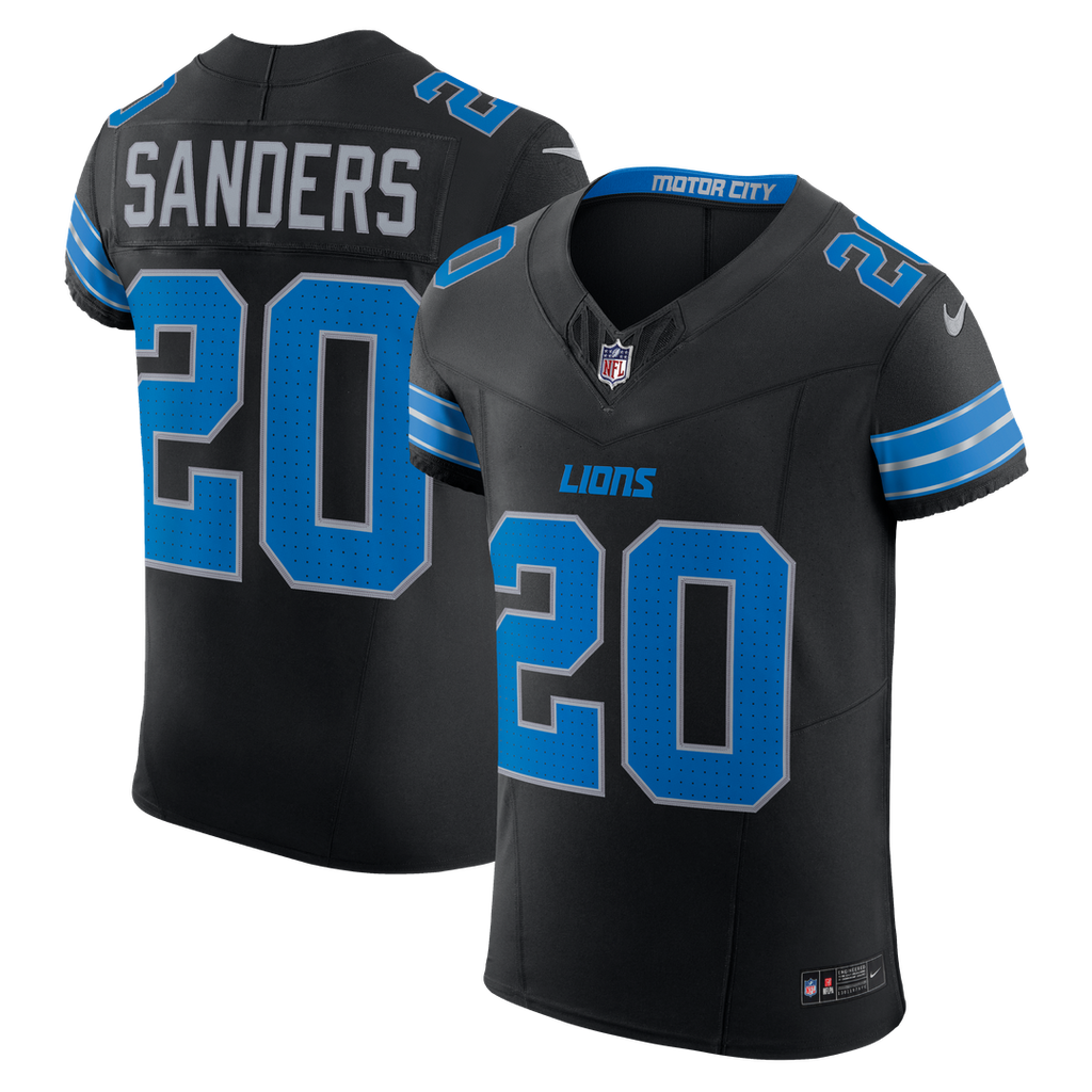 Men's Nike Detroit Lions Barry Sanders Black Alternate Vapor F.U.S.E. Elite NFL Jersey