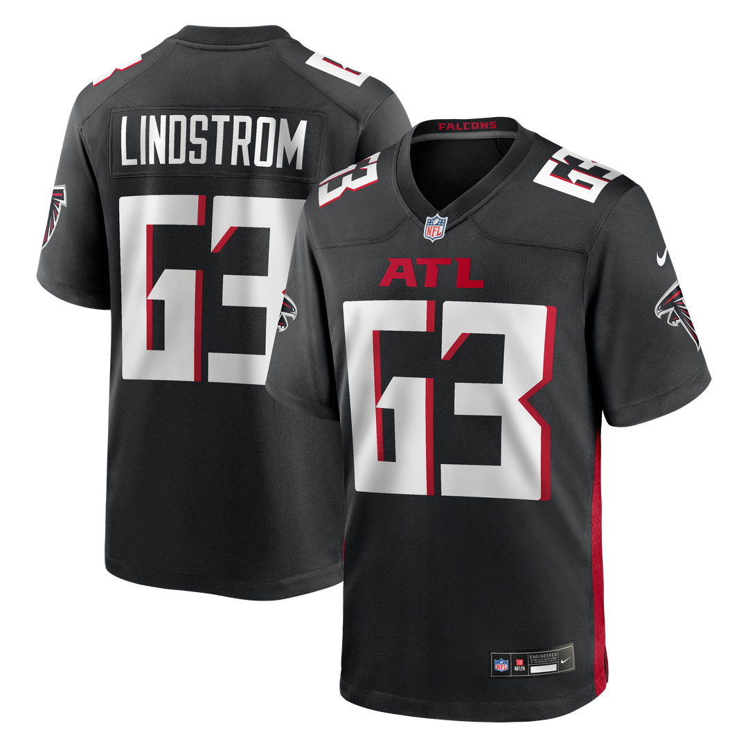 Men's Nike Atlanta Falcons Chris Lindstrom Black Game NFL Jersey