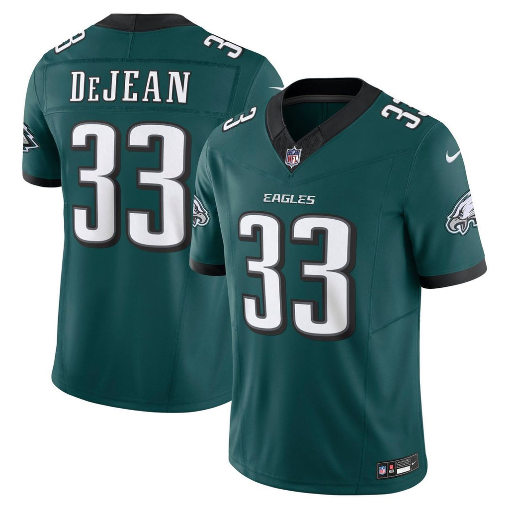 Men's Nike Philadelphia Eagles Cooper DeJean Midnight Green Team Vapor F.U.S.E. Limited NFL Jersey