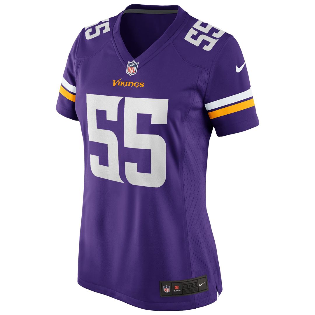 Women's Nike Minnesota Vikings Jack Del Rio Purple Game Retired Player NFL Jersey