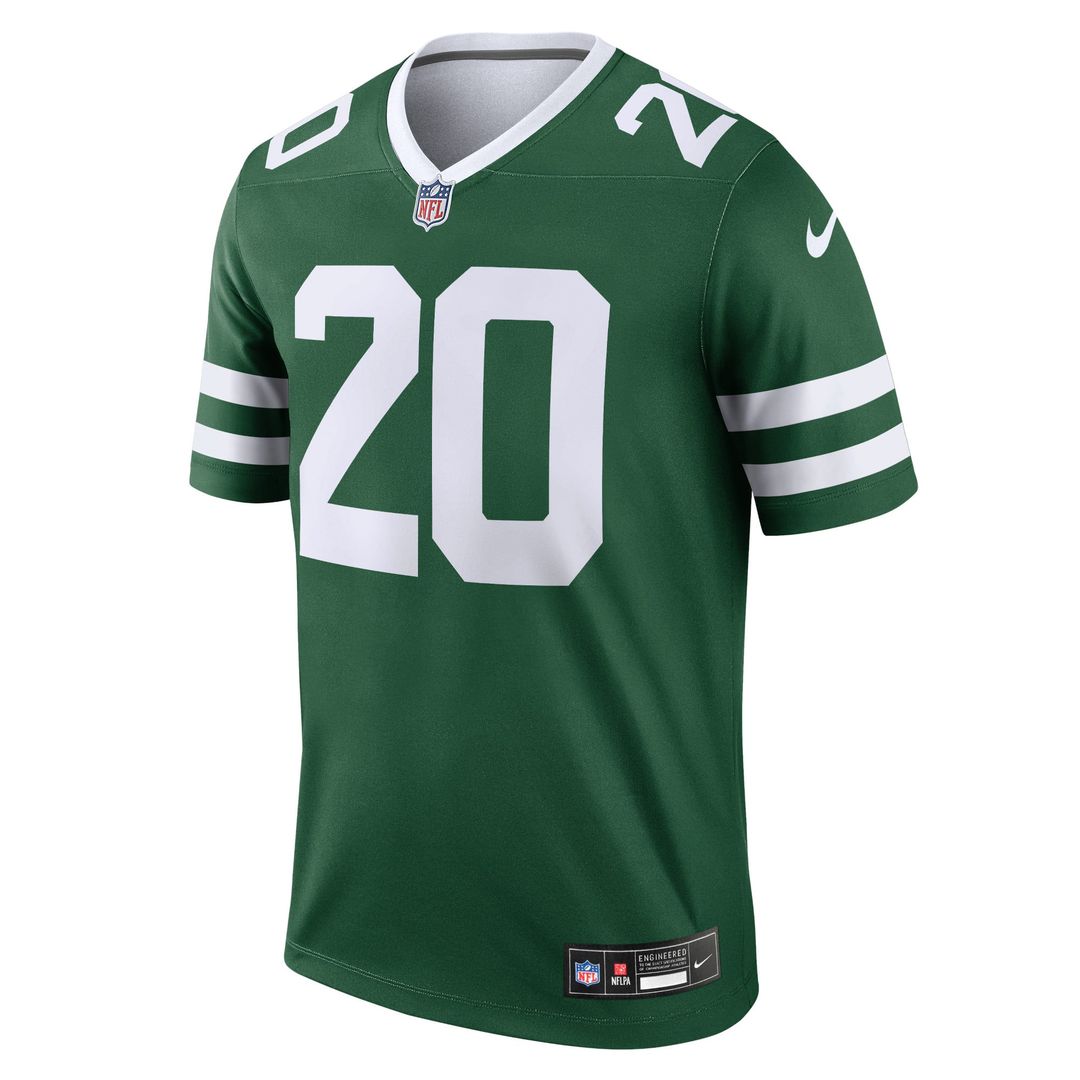 Men's Nike New York Jets Breece Hall White Legend Player NFL Performance Top