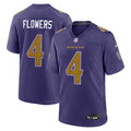 Men's Nike Baltimore Ravens Zay Flowers Purple Alternate Game NFL Jersey