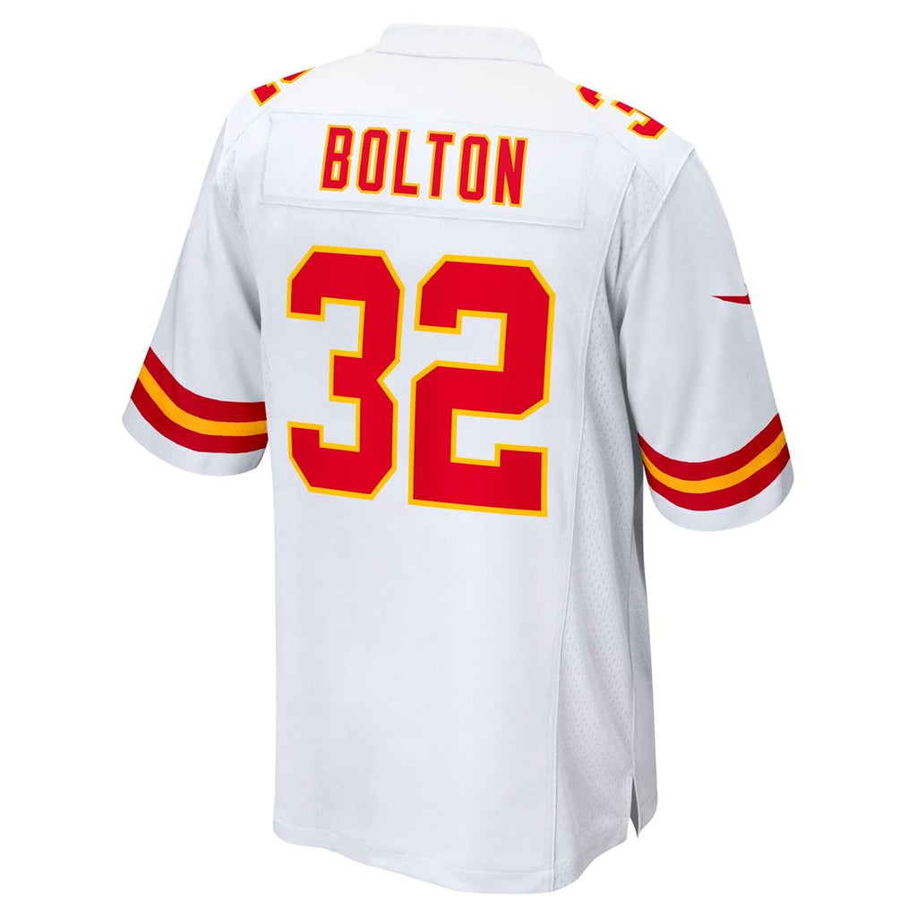 Men's Nike Kansas City Chiefs Nick Bolton White Away Game Player NFL Jersey