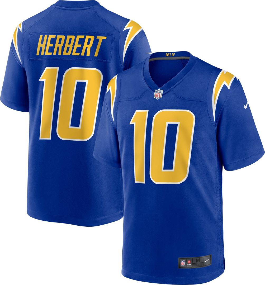 Men's Nike Los Angeles Chargers Justin Herbert Navy Alternate Game NFL Jersey