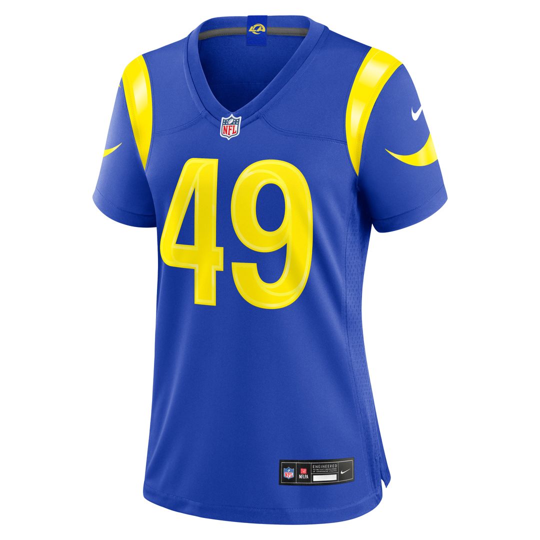 Women's Nike Los Angeles Rams Joe Cardona Royal Team Game NFL Jersey