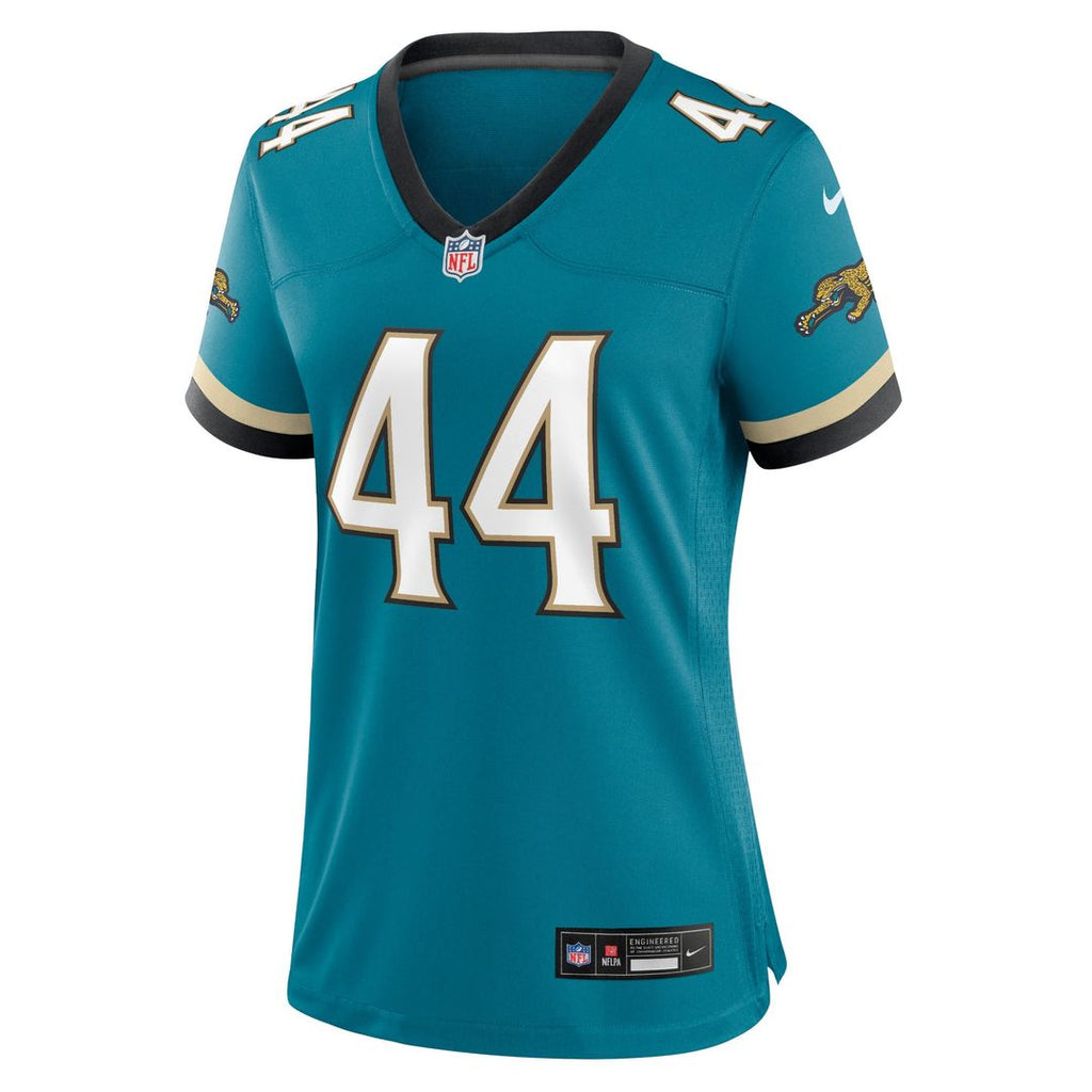 Women's Nike Jacksonville Jaguars Travon Walker Teal Prowler Throwback Game NFL Jersey