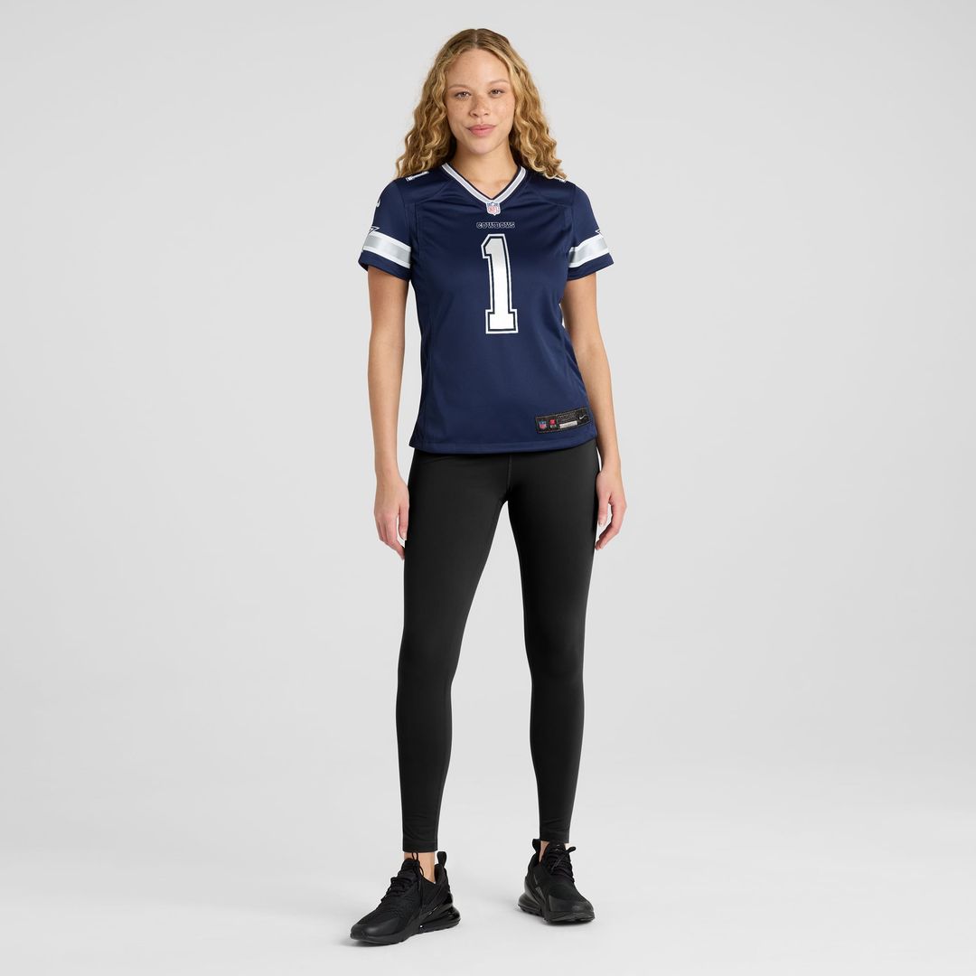 Women's Nike Dallas Cowboys Number 1 Mom Navy Game NFL Jersey