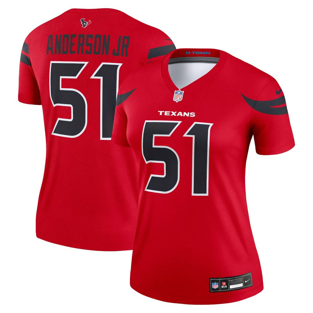 Women's Nike Houston Texans Will Anderson Jr. Red Alternate Legend Player NFL Performance Top