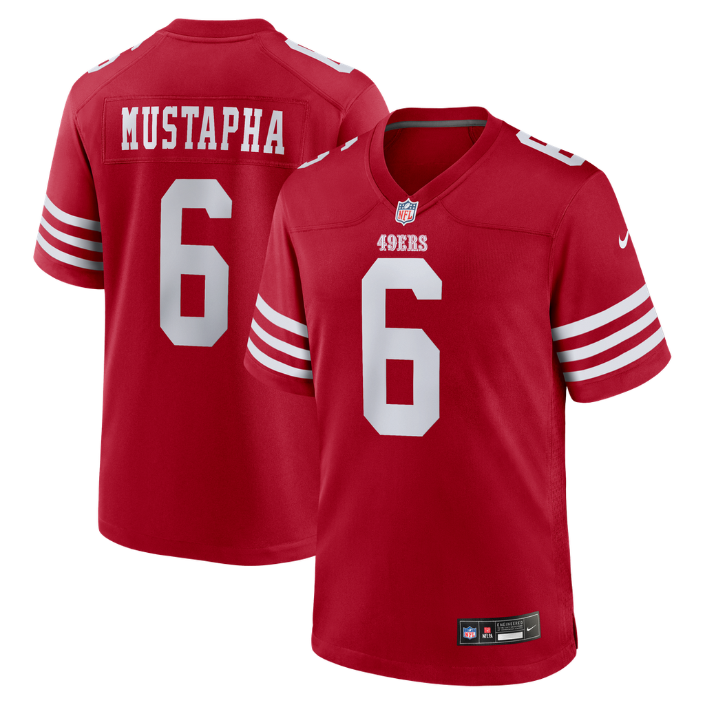 Men's Nike San Francisco 49ers Malik Mustapha Scarlet Game NFL Jersey