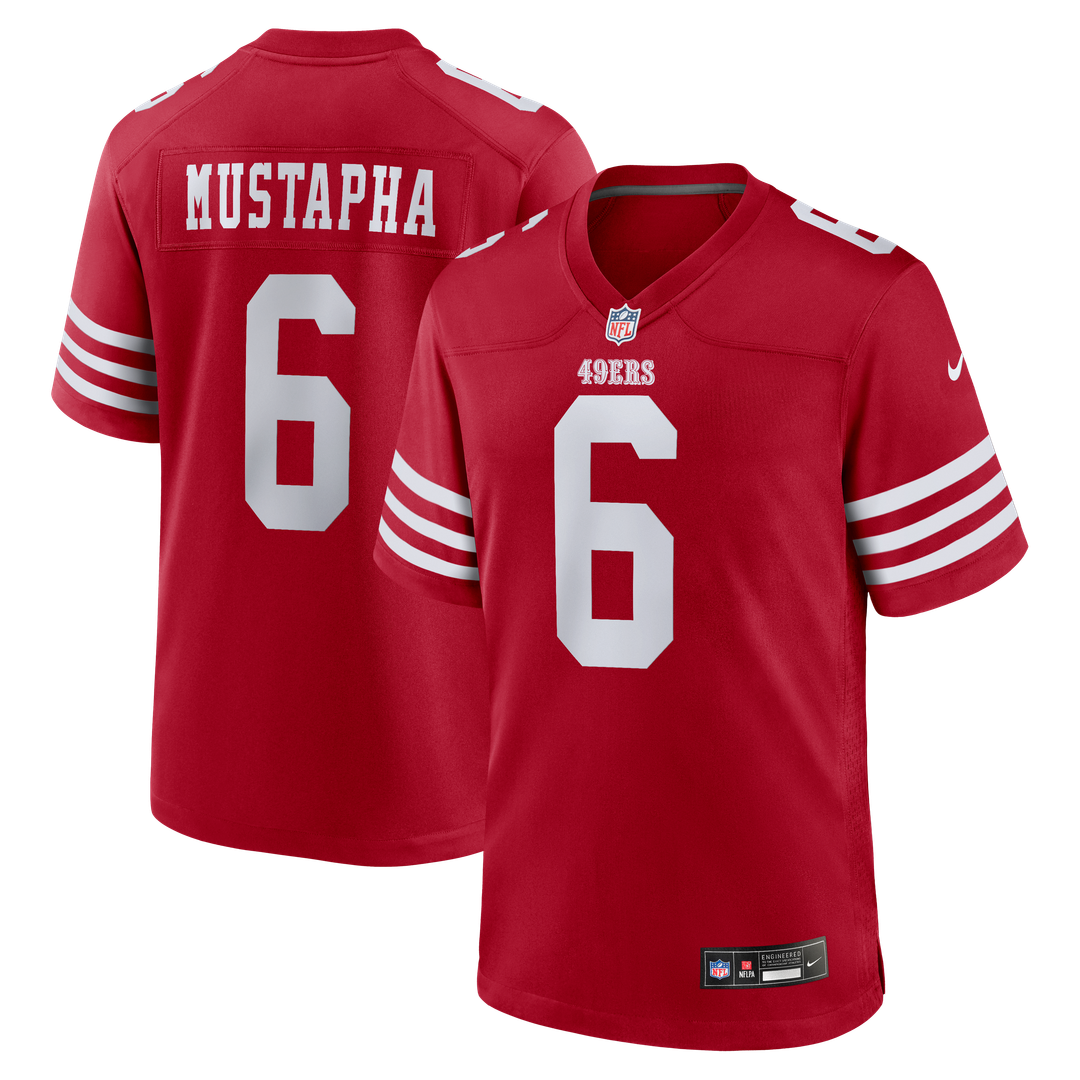 Men's Nike San Francisco 49ers Malik Mustapha Scarlet Game NFL Jersey