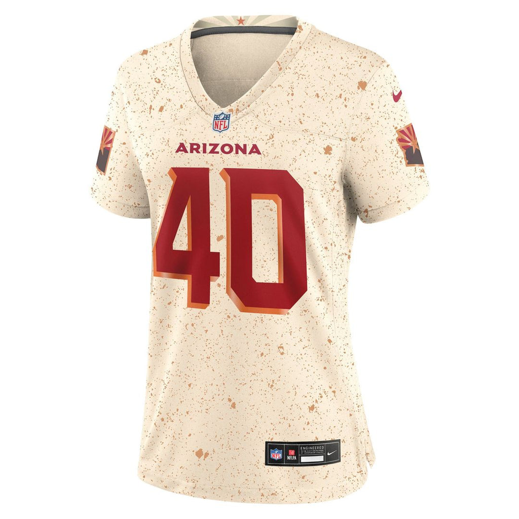 Women's Nike Arizona Cardinals Pat Tillman Natural 2025 Rivalries Collection Retired Player Game NFL Jersey