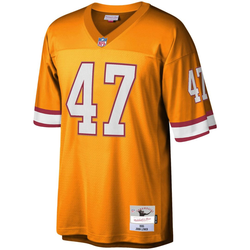Men's Mitchell & Ness Tampa Bay Buccaneers John Lynch Orange Legacy Replica NFL Jersey