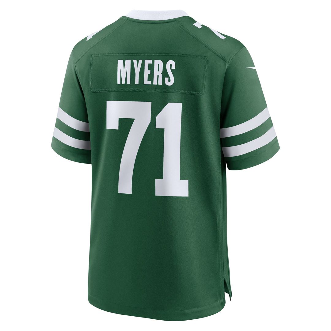 Men's Nike New York Jets Josh Myers Legacy Green Team Game NFL Jersey