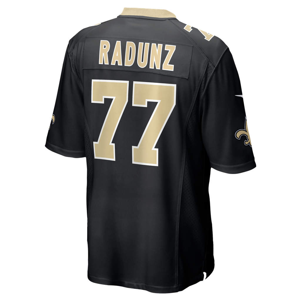 Men's Nike New Orleans Saints Dillon Radunz Black Team Game NFL Jersey