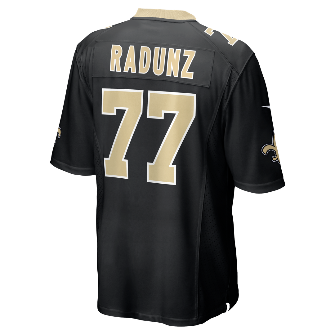 Men's Nike New Orleans Saints Dillon Radunz Black Team Game NFL Jersey