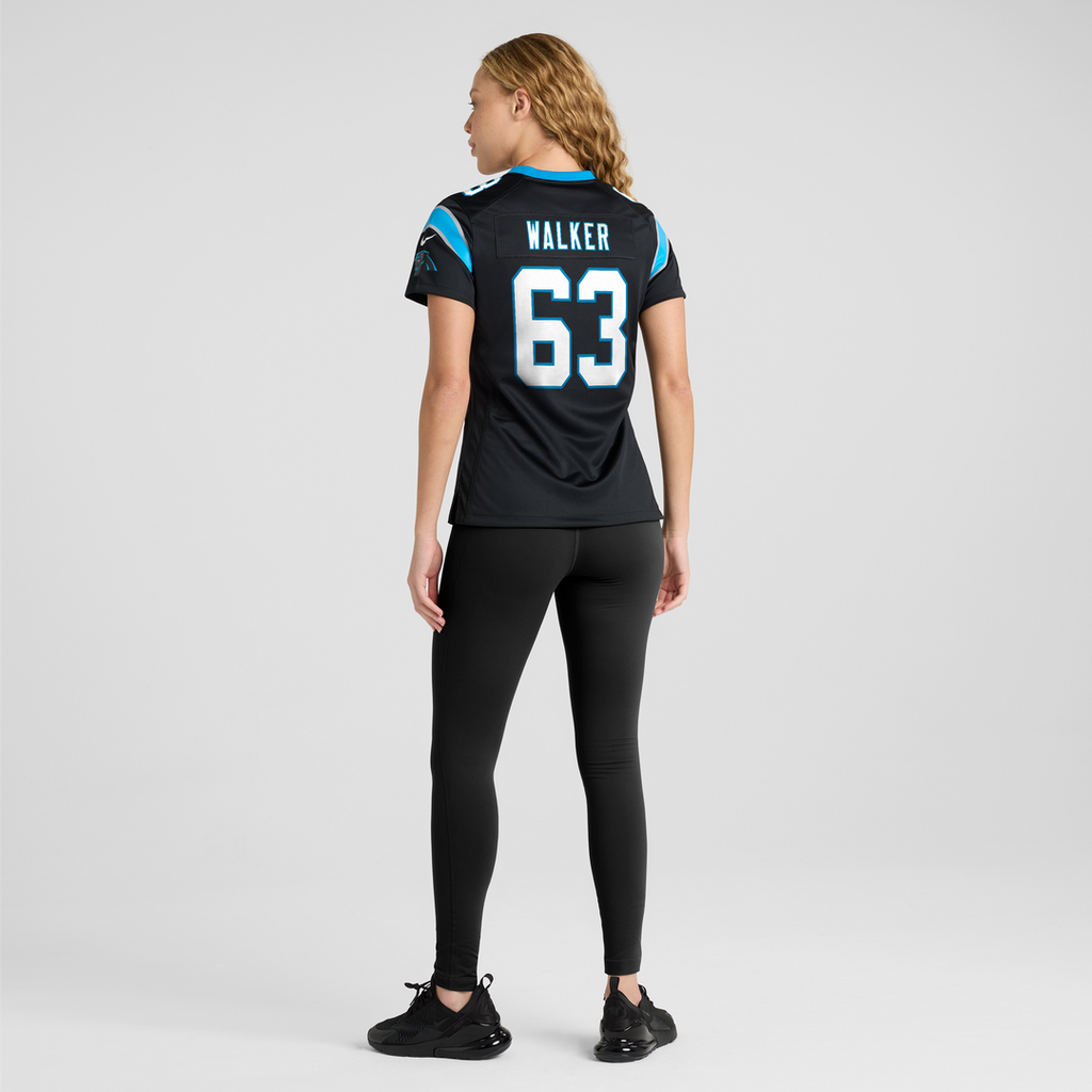 Women's Nike Carolina Panthers Rasheed Walker Black Team Game NFL Jersey