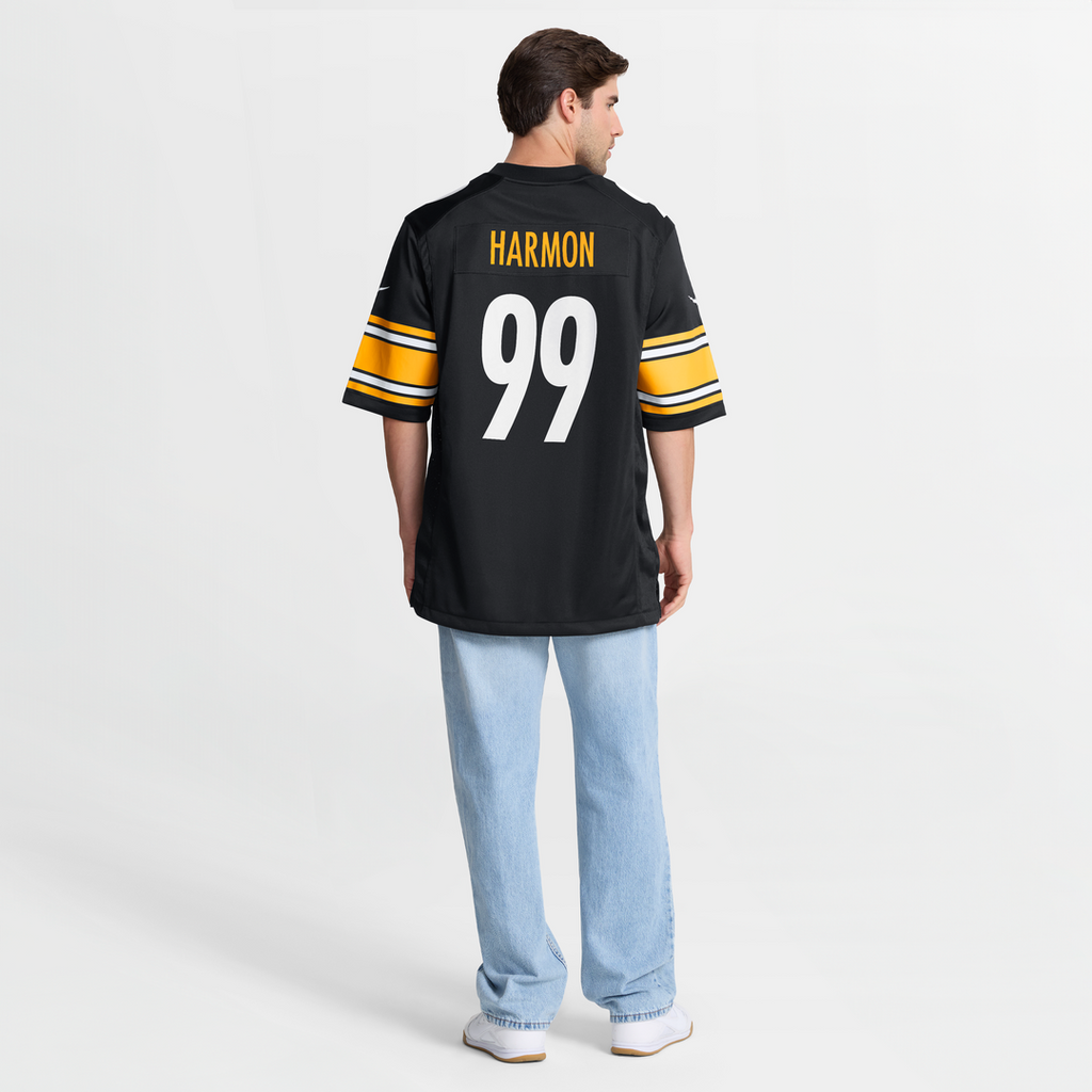 Men's Nike Pittsburgh Steelers Derrick Harmon Black Game Player NFL Jersey