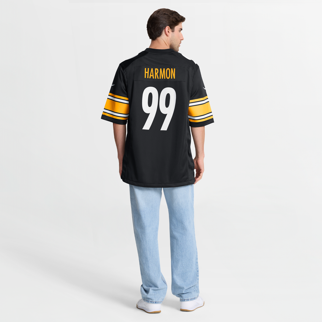 Men's Nike Pittsburgh Steelers Derrick Harmon Black Game Player NFL Jersey
