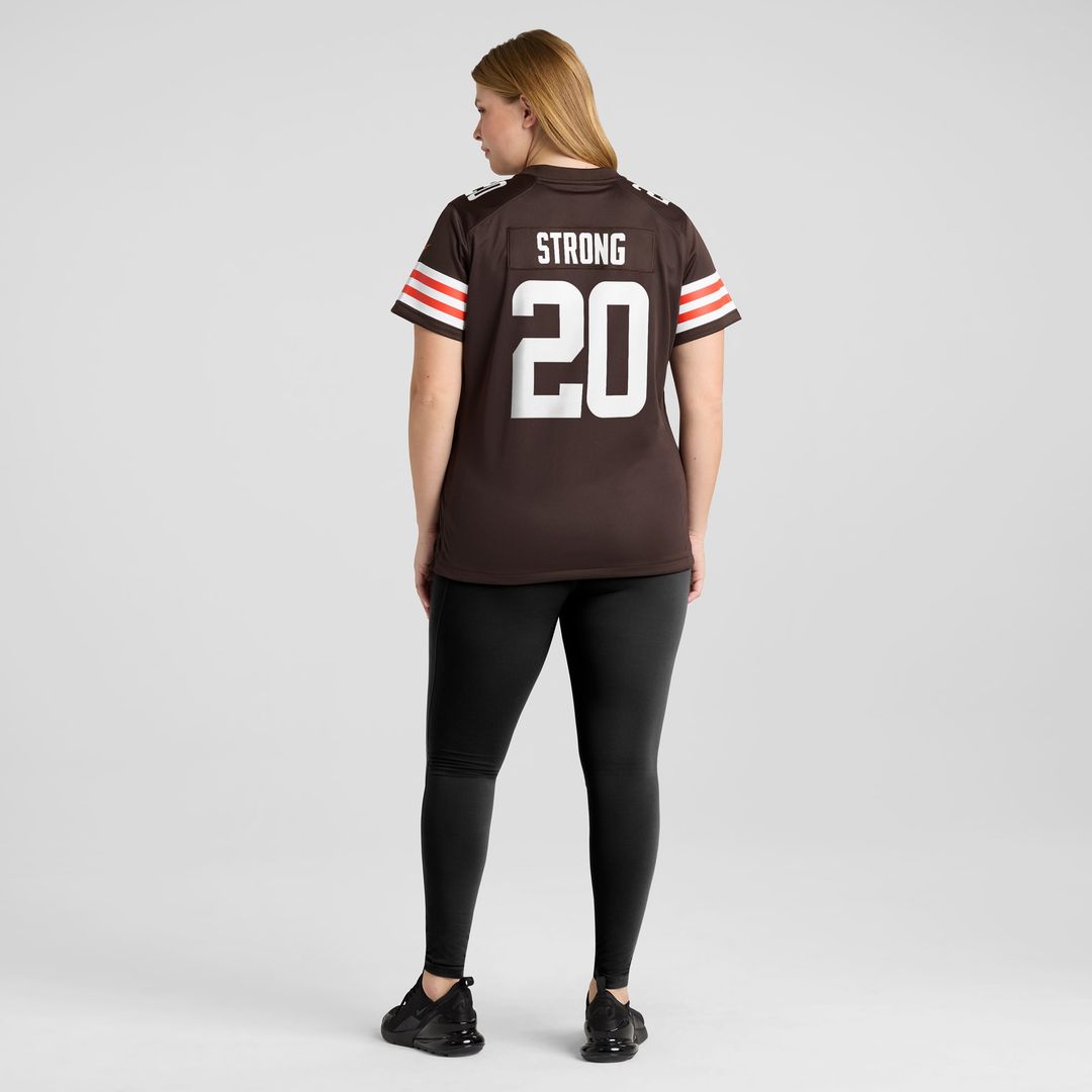 Women's Nike Cleveland Browns Pierre Strong Jr. Brown Team Game NFL Jersey