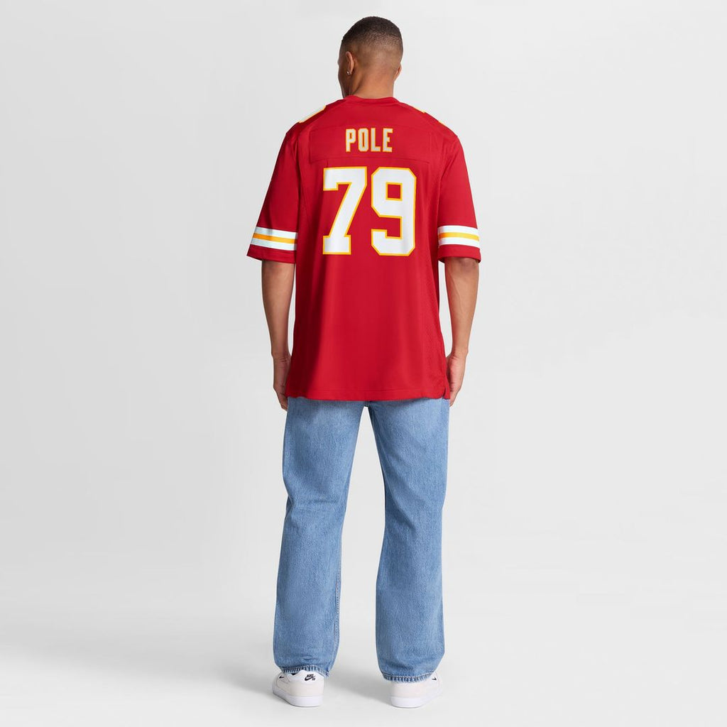 Men's Nike Kansas City Chiefs Esa Pole Red Team Game NFL Jersey