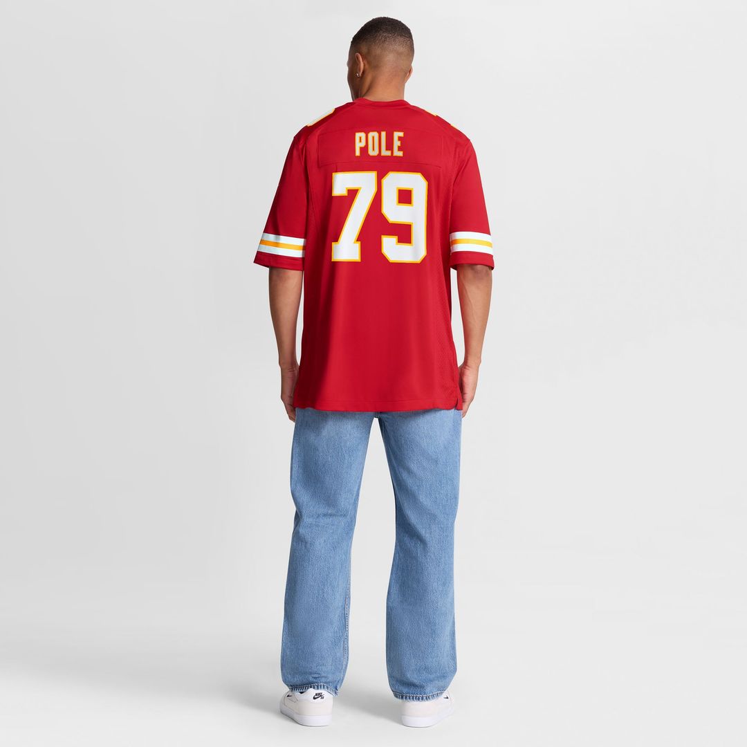 Men's Nike Kansas City Chiefs Esa Pole Red Team Game NFL Jersey