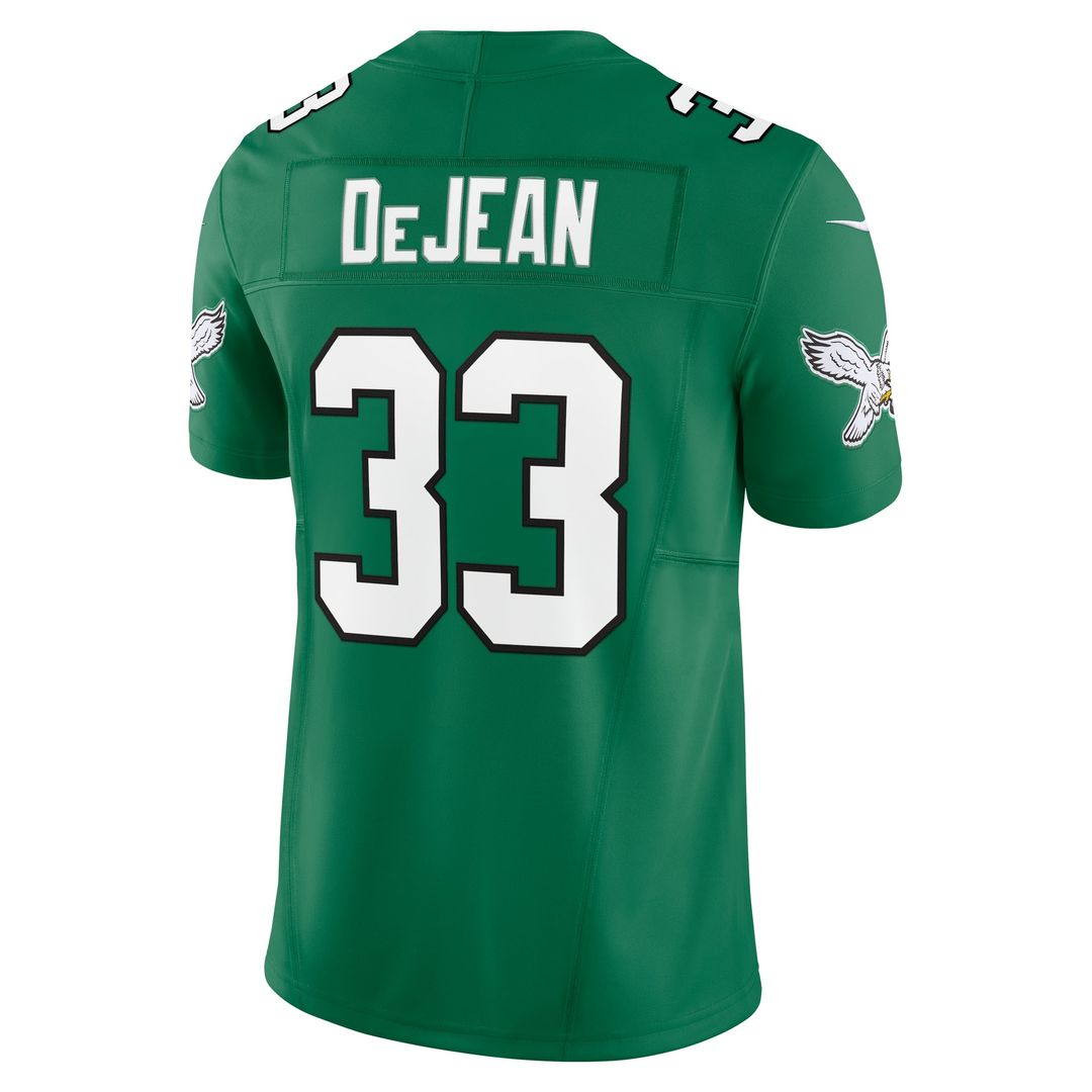 Men's Nike Philadelphia Eagles Cooper DeJean Kelly Green Alternate 2 Vapor F.U.S.E. Limited NFL Jersey