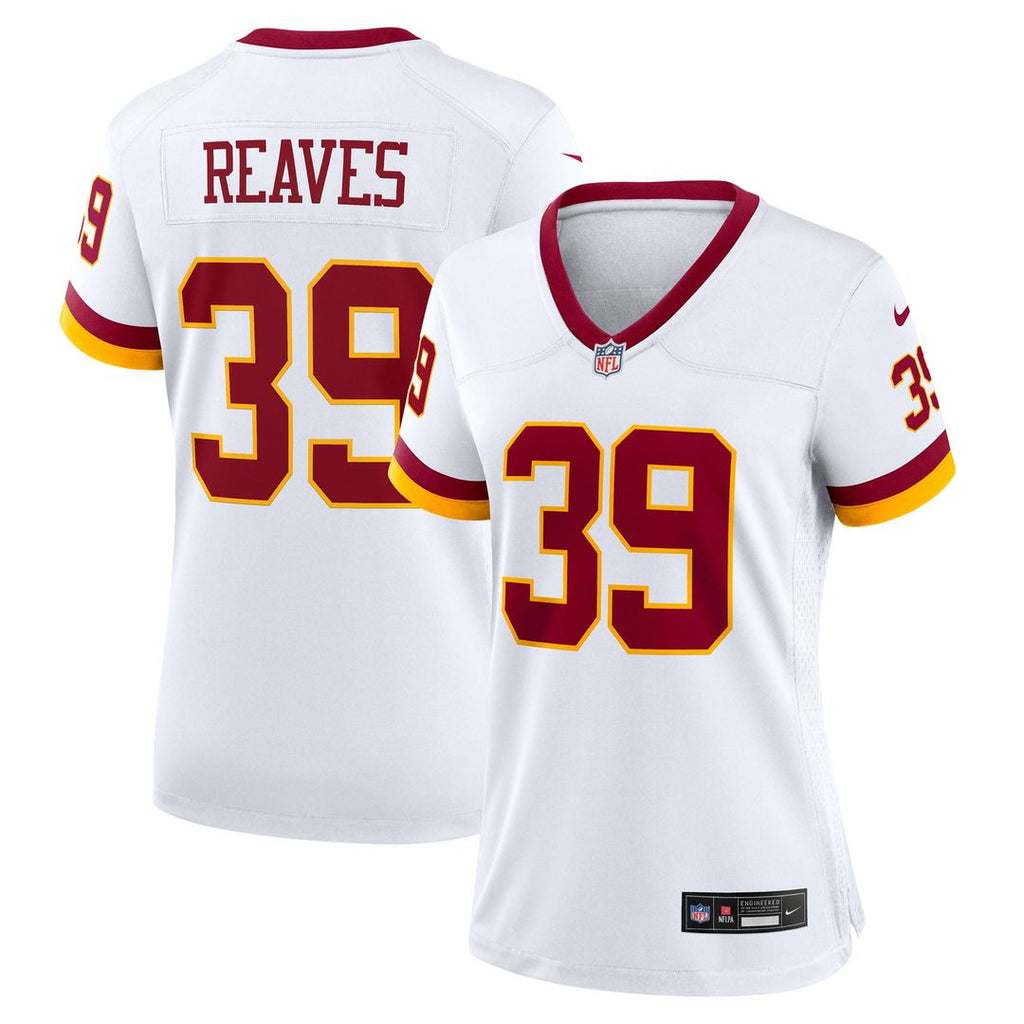 Women's Nike Washington Commanders Jeremy Reaves White Game Super Bowl Era NFL Jersey