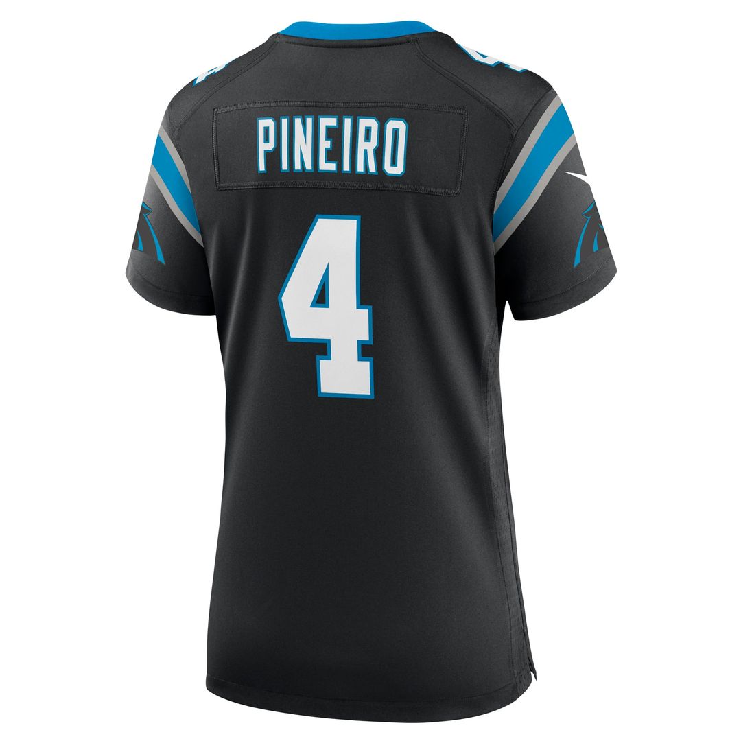 Women's Nike Carolina Panthers Eddy Pineiro Black Team Game NFL Jersey