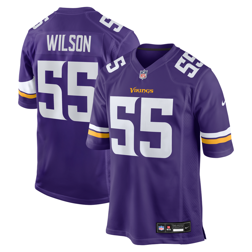 Men's Nike Minnesota Vikings Eric Wilson Purple Team Game NFL Jersey