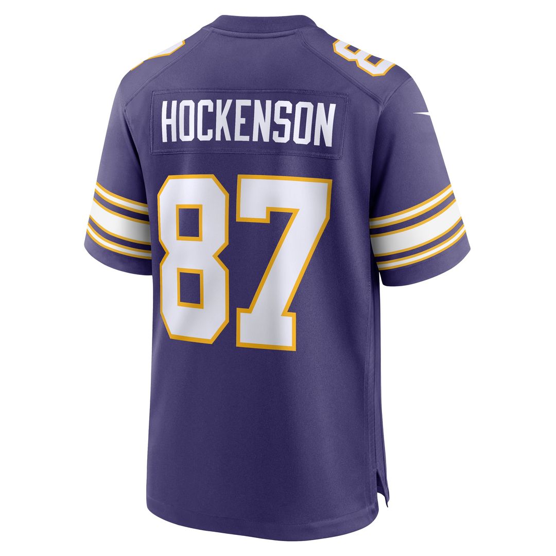 Men's Nike Minnesota Vikings T.J. Hockenson Purple Classic Player Game NFL Jersey