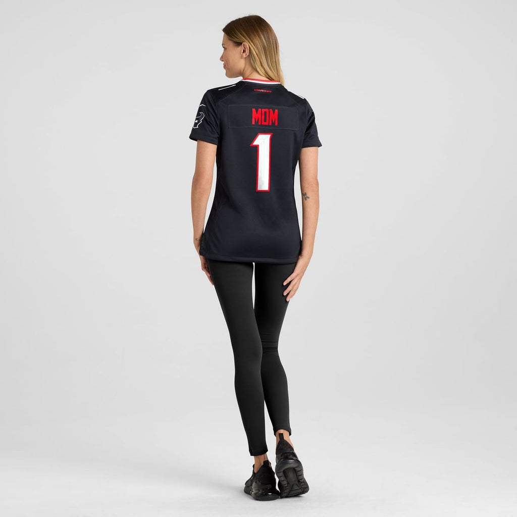Women's Nike Houston Texans Navy #1 Mom Game NFL Jersey