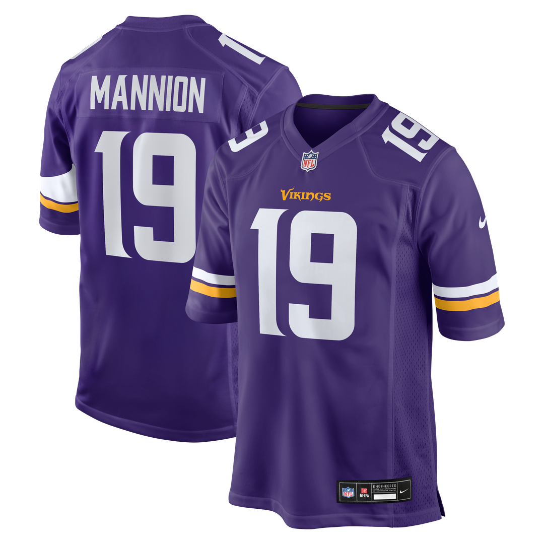 Men's Nike Minnesota Vikings Sean Mannion Purple Game NFL Jersey